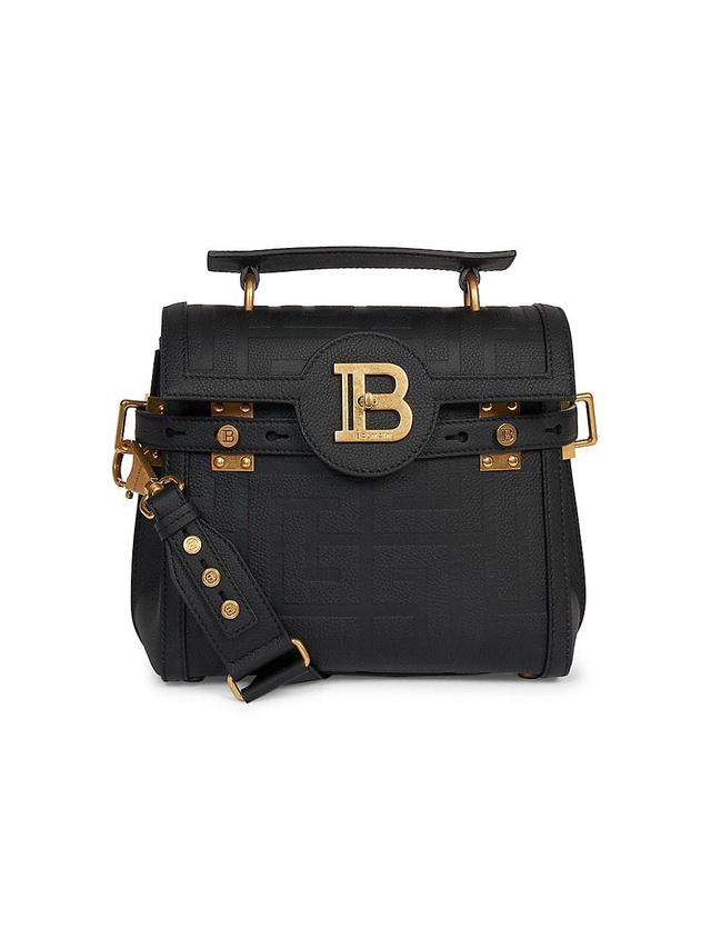 Balmain B-Buzz 23 Monogram Leather Top Handle Bag Product Image