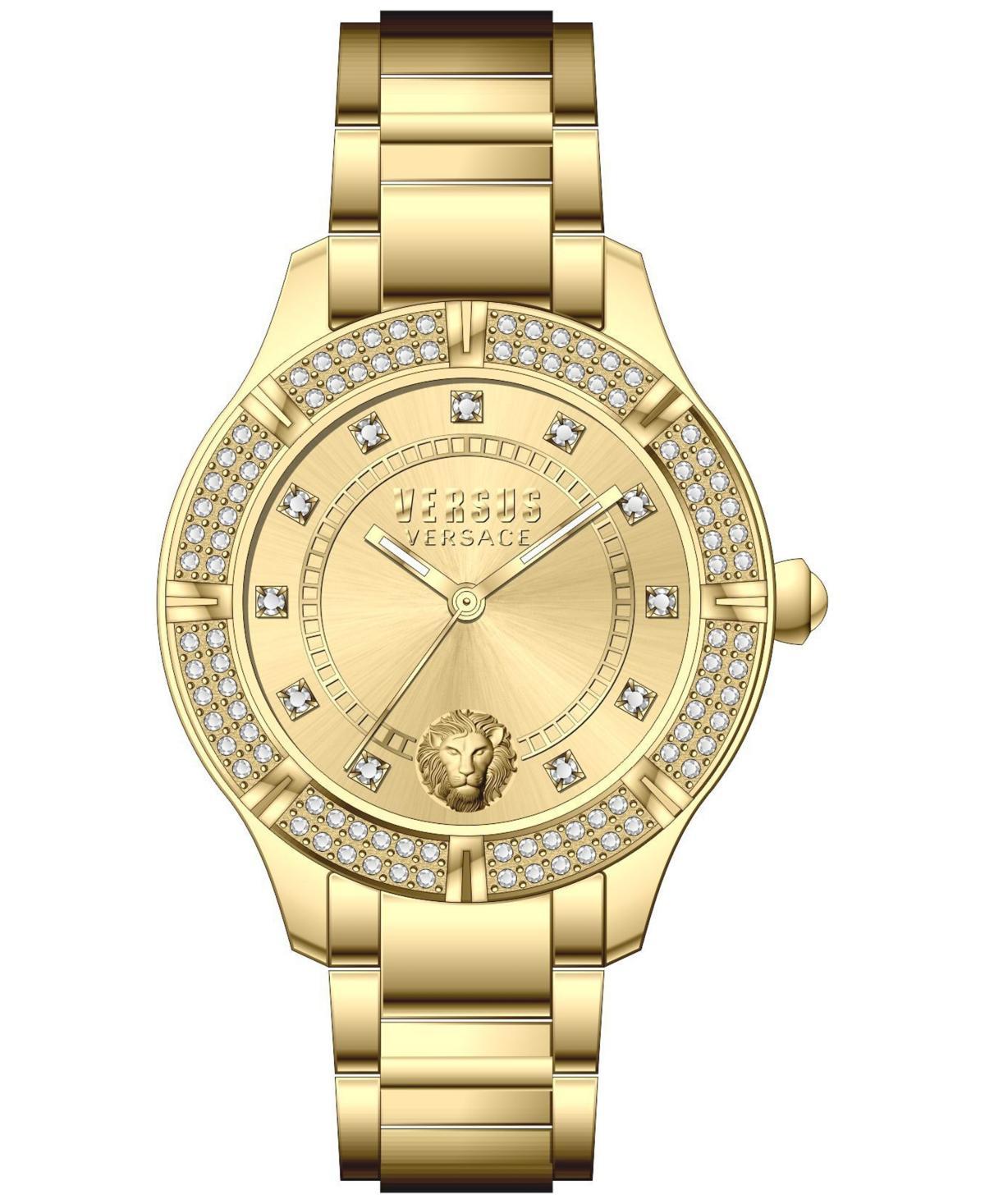 Versus Versace Womens Canton Road Gold Ion Plated Stainless Steel Bracelet Watch 36mm Product Image