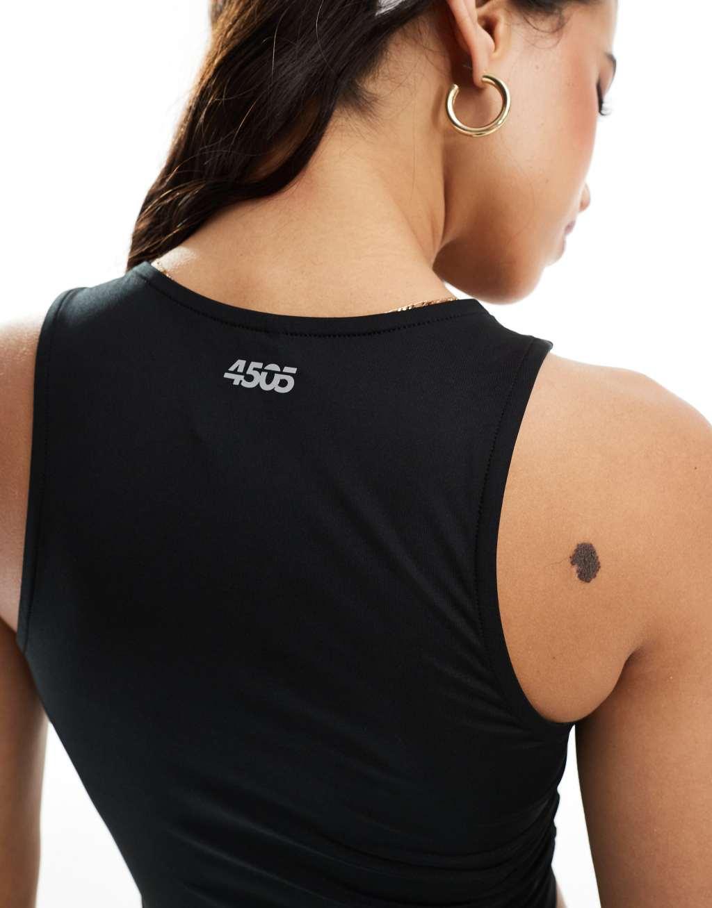 ASOS 4505 icon slightly cropped tank top in white Product Image