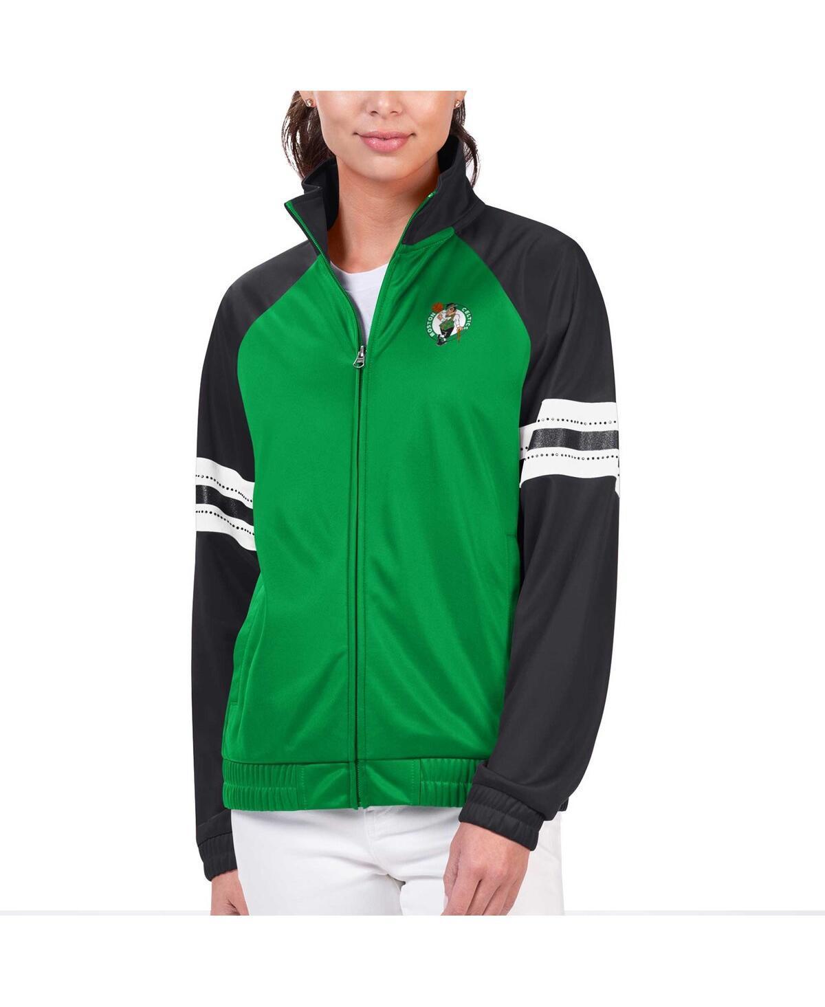 Womens G-iii 4Her by Carl Banks Kelly Green Boston Celtics Main Player Raglan Rhinestone Full-Zip Track Jacket Product Image