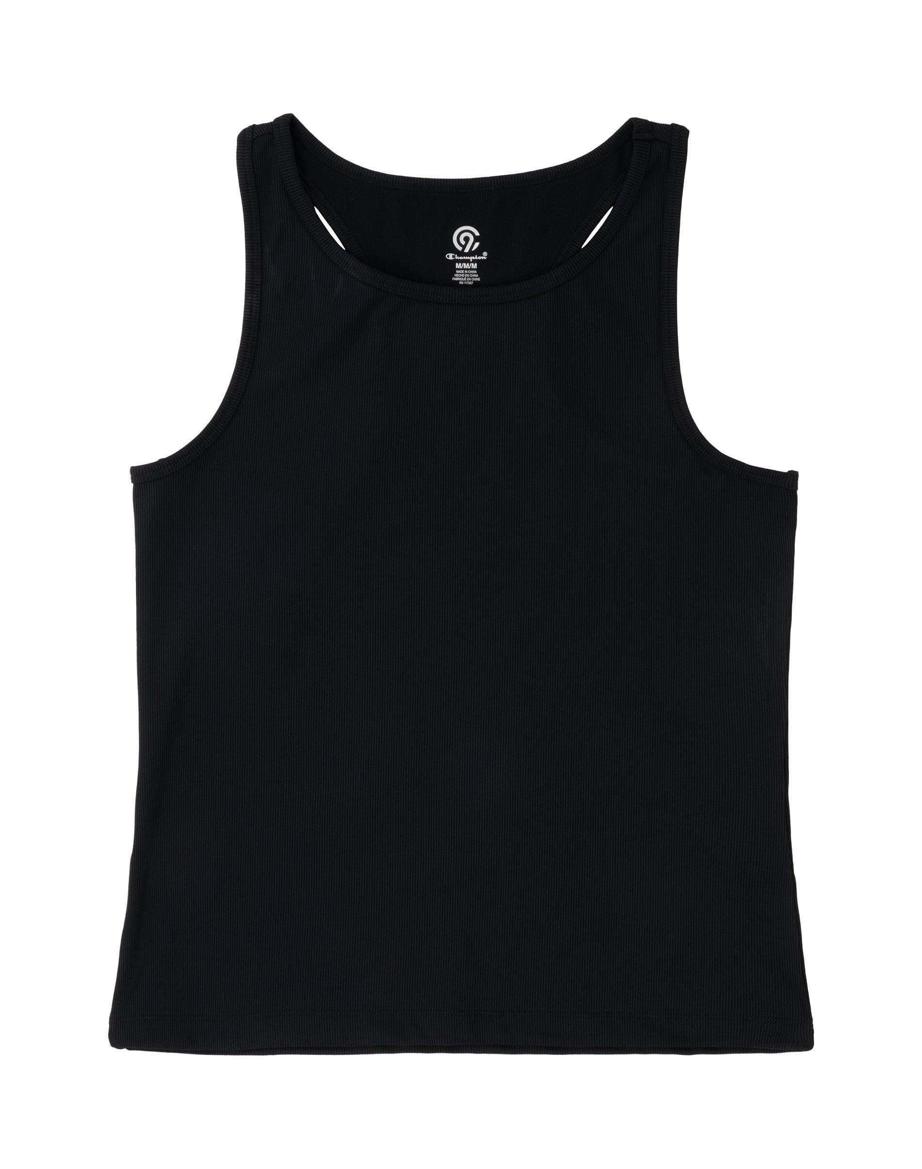 Womens C9 by Champion Cropped Tank Top, Ribbed Black 2XL Product Image