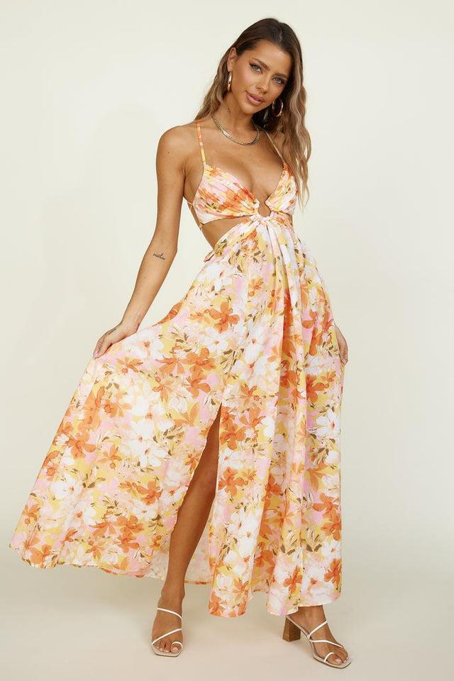 Bright Skies Maxi Dress Orange Product Image