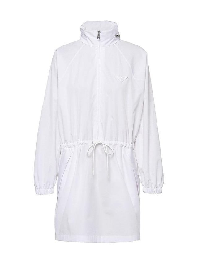 Hooded Poplin Drawstring Mini Dress Product Image