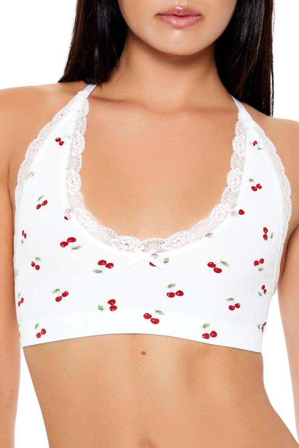 Seamless Cherry Print Bralette | Forever 21 Product Image