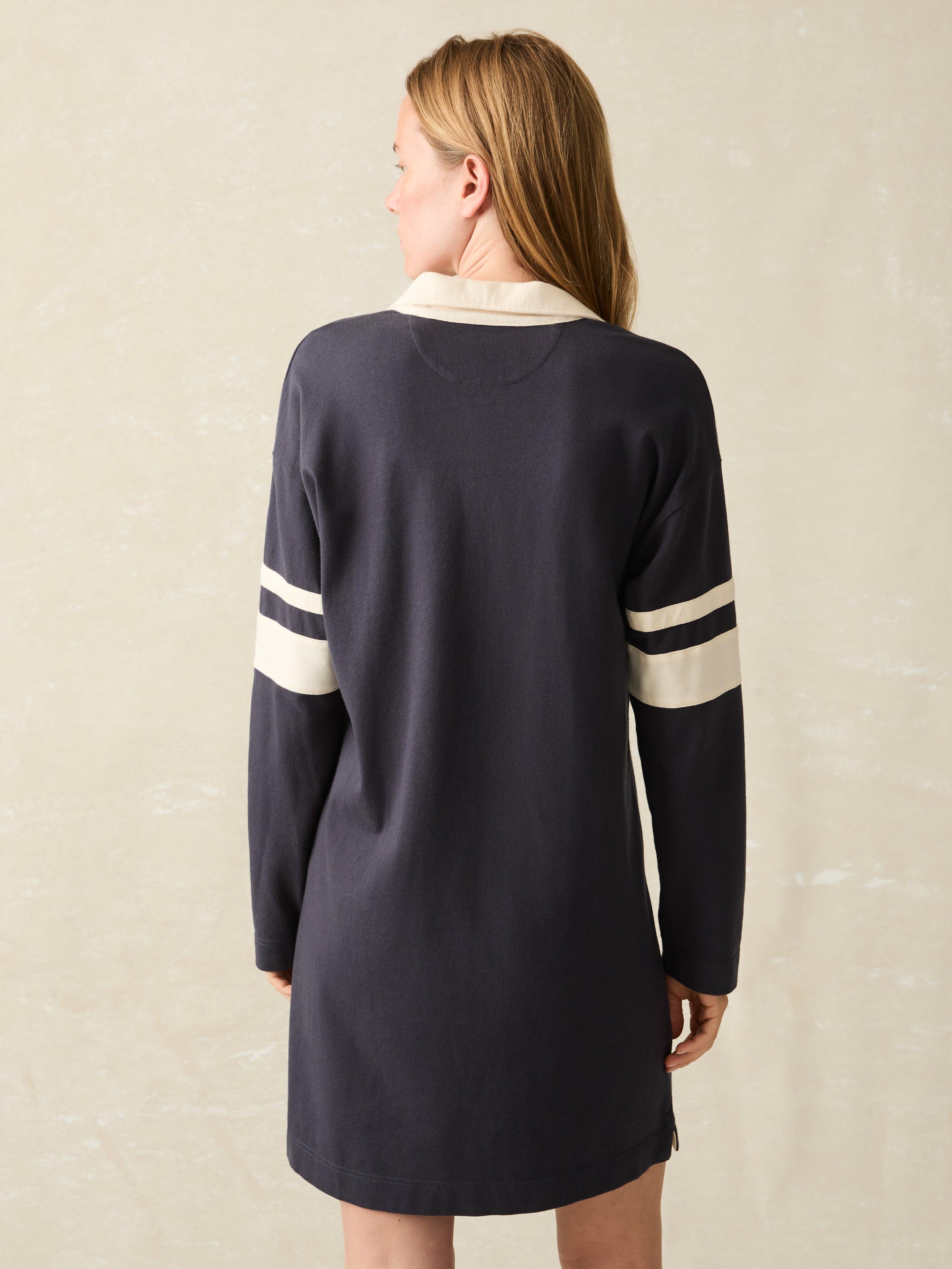 Sport Jersey Polo Dress - Sea Storm Female Product Image