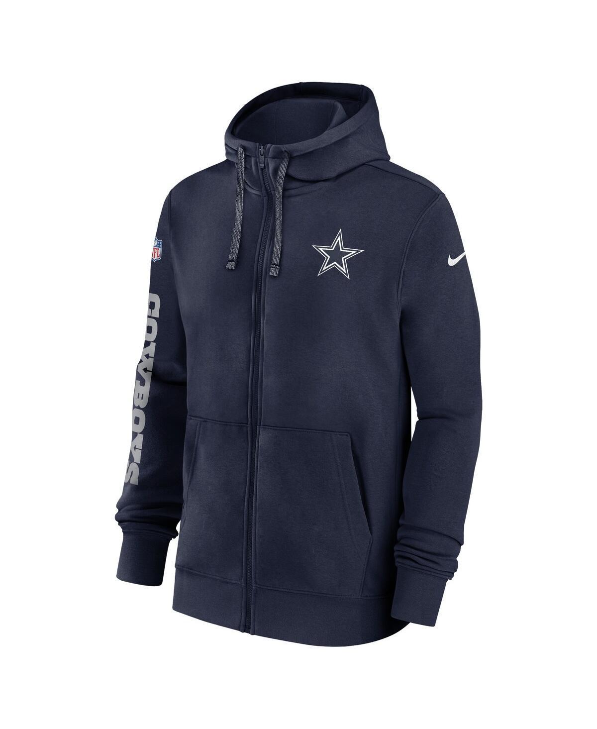 NIKE Dallas Cowboys Sideline Team Issue Club  Men's Nfl Full-zip Hoodie In Blue Product Image