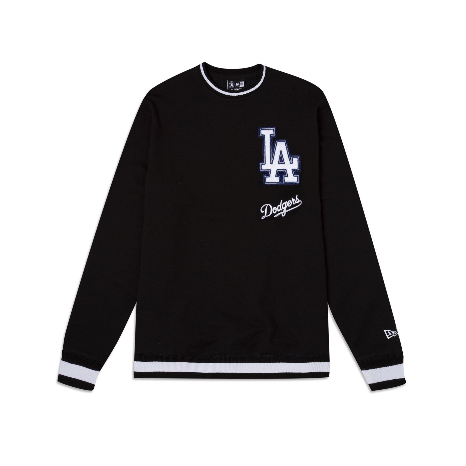 Los Angeles Dodgers Logo Select Black Crewneck Male Product Image