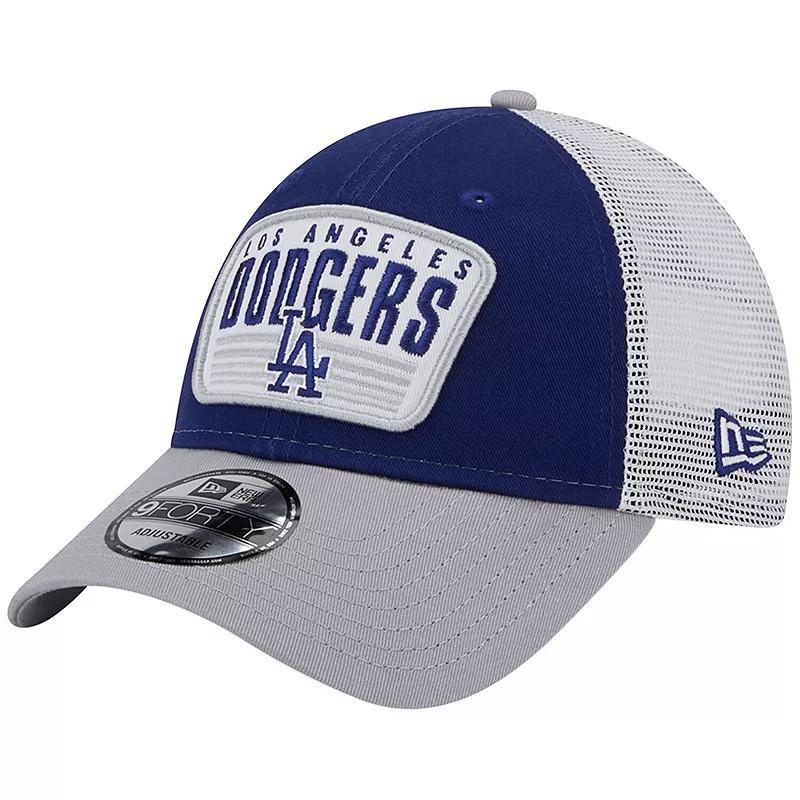 Mens New Era Royal Los Angeles Dodgers Two-Tone Patch 9FORTY Snapback Hat Product Image