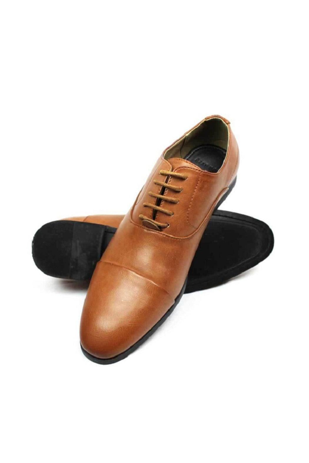 Cognac Cap Toe Dress Shoes Product Image