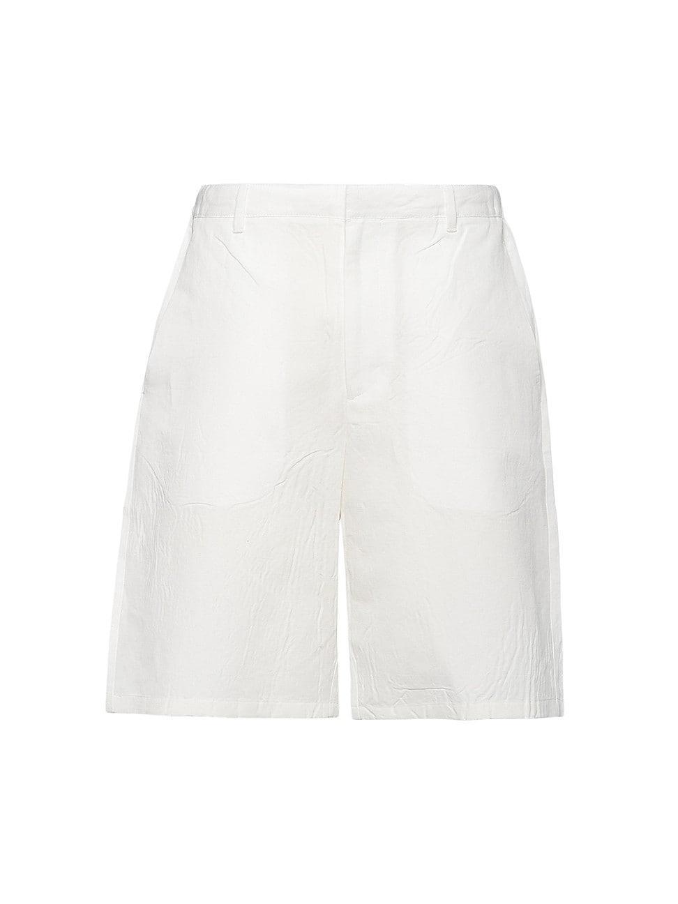 Mens Linen-Blend Bermuda Shorts Product Image