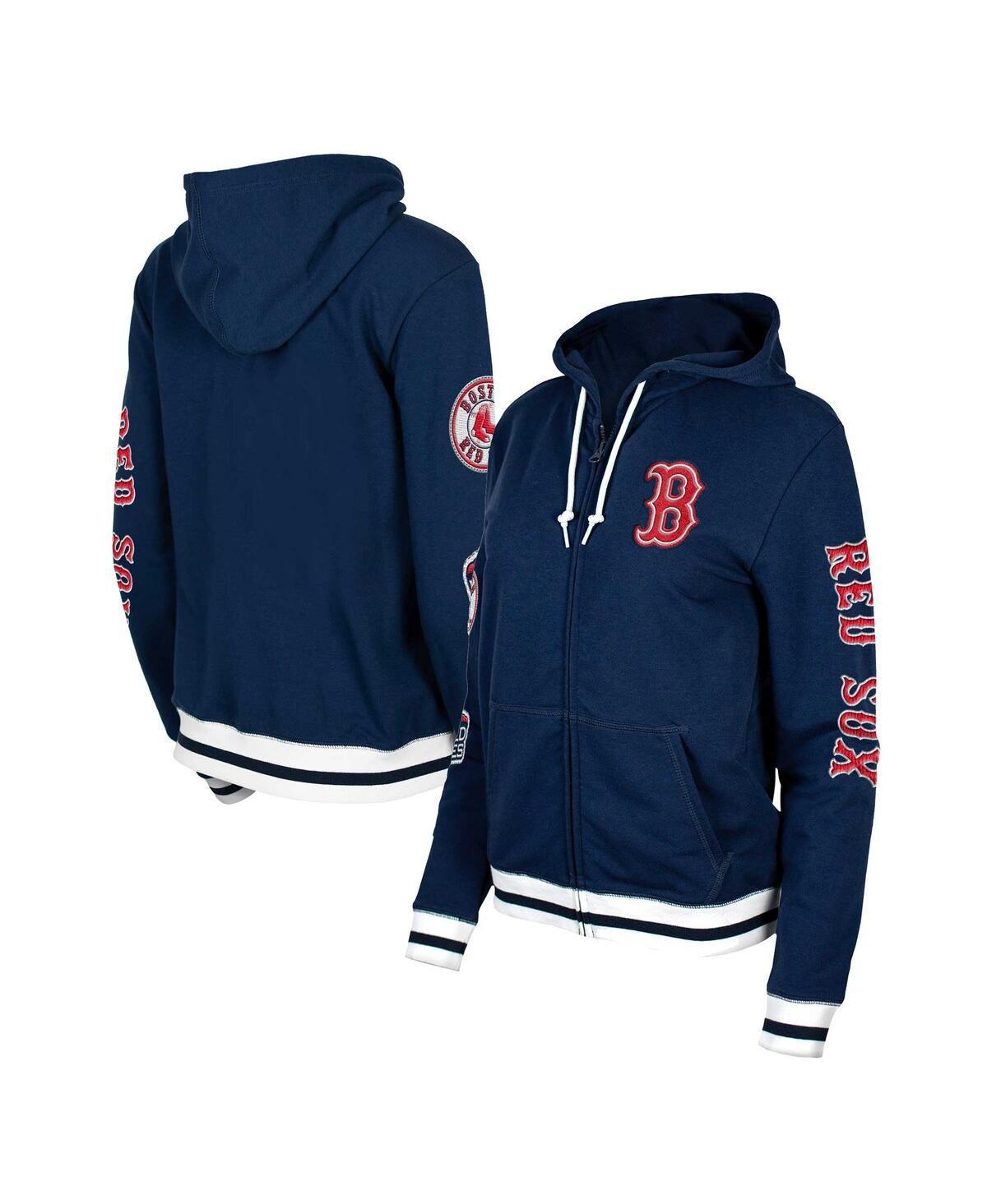 Womens New Era Navy Boston Red Sox Elite Tri-Blend Full-Zip Hoodie Product Image