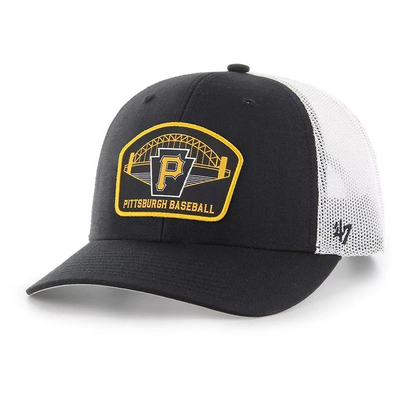 Mens 47 Pittsburgh Pirates Retro Region Patch Trucker Adjustable Hat Product Image