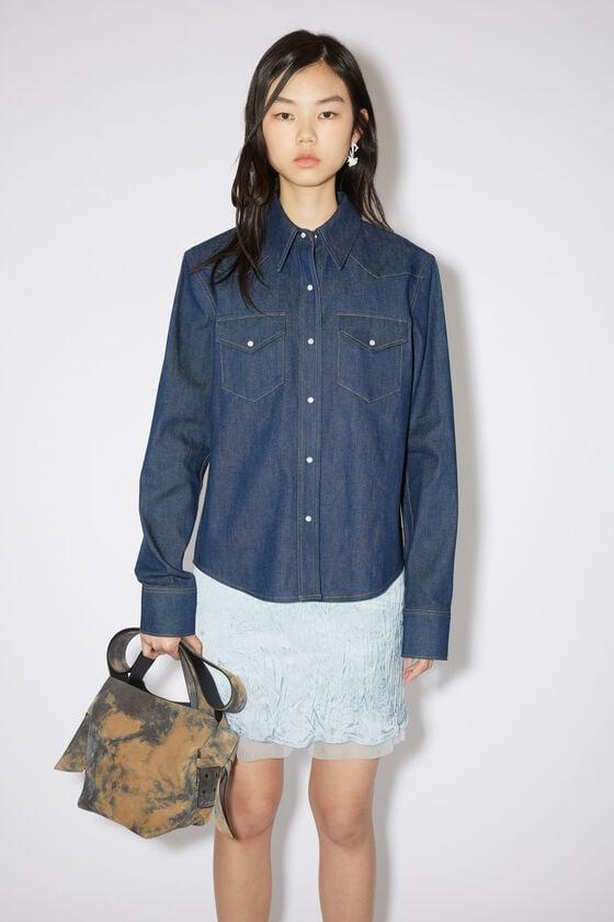 Denim button-up shirt Product Image