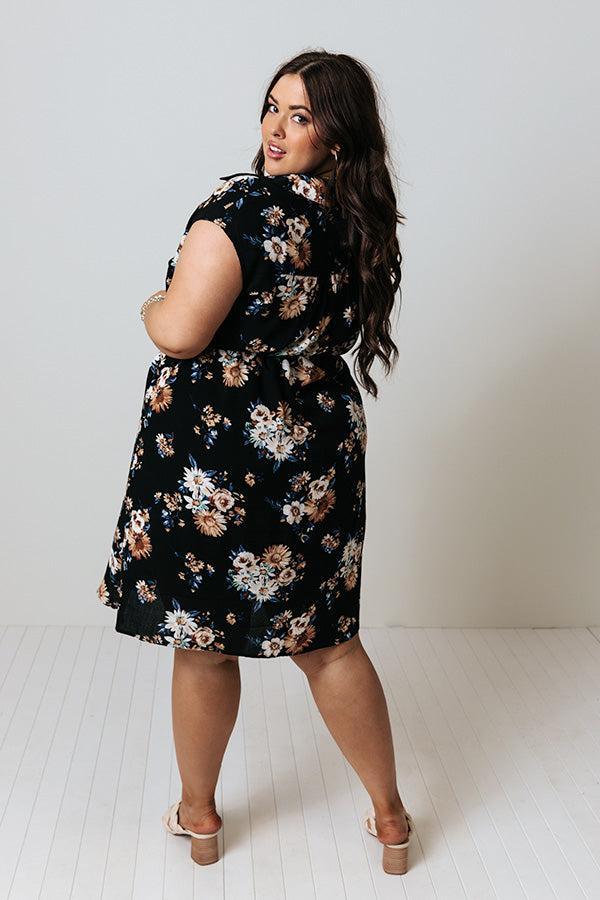 Grand Valley Floral Midi in Black Curves Product Image