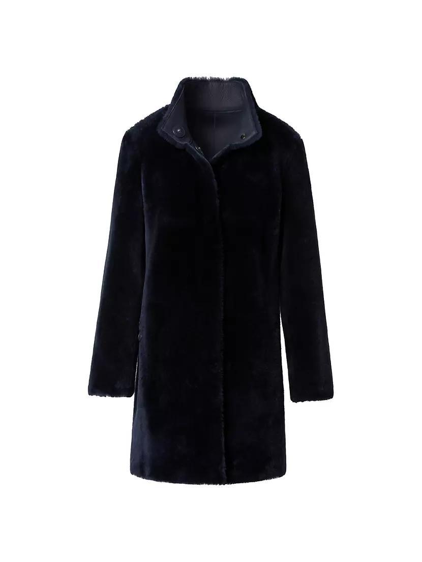 Shearling Knee-Length Coat Product Image