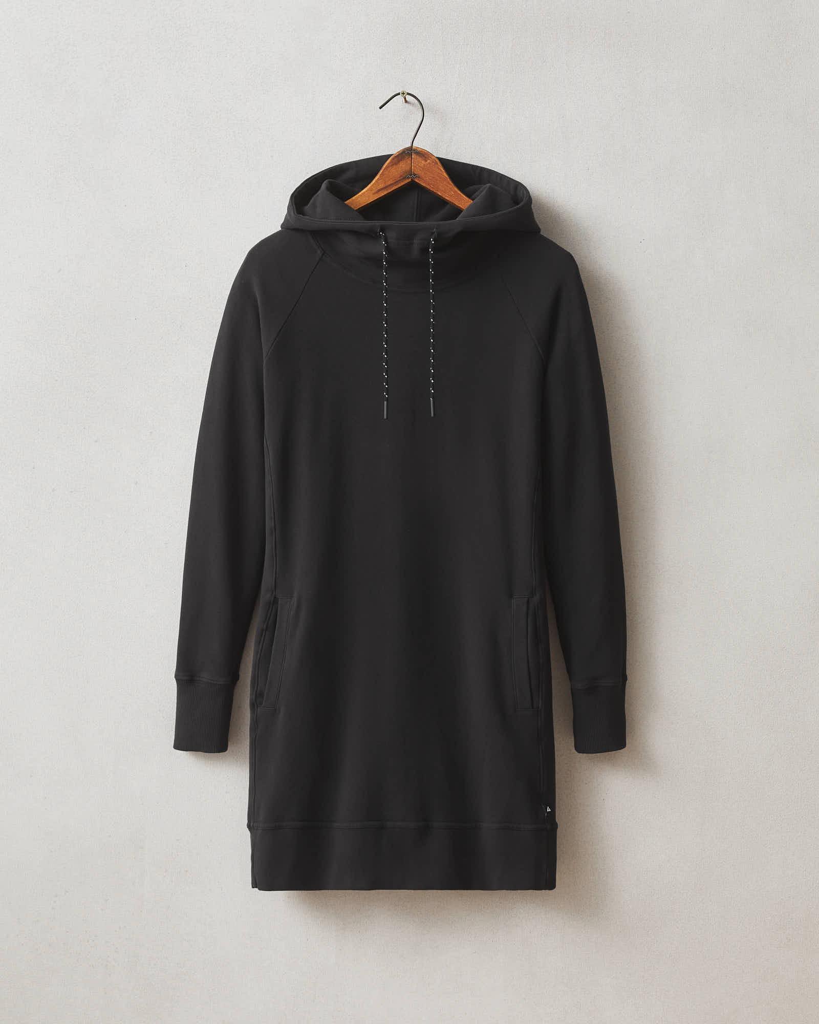 Hoodie Dress - Black Product Image