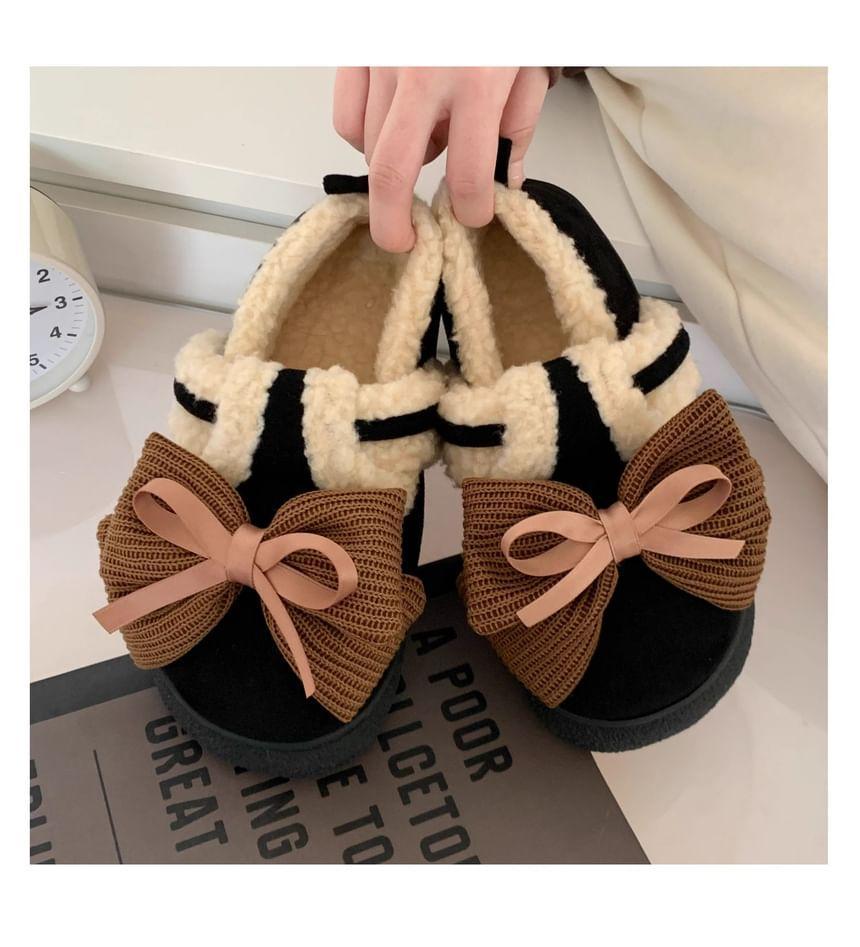 Bow Fleece-Lined Slip-Ons Product Image