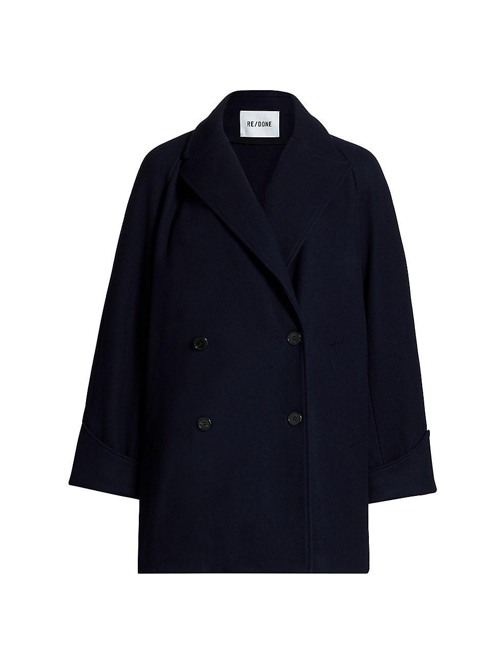 Womens Oversized Wool-Blend Peacoat Product Image