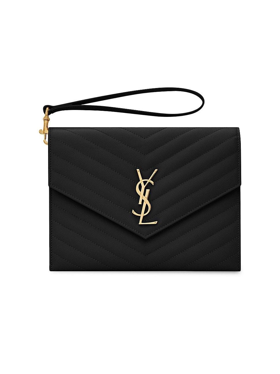 Saint Laurent Cassandre Matelasse Flap Pouch Product Image