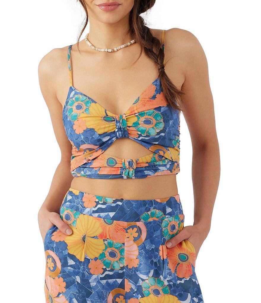 O'Neill Farrah Floral Print Cropped Tank Top Product Image