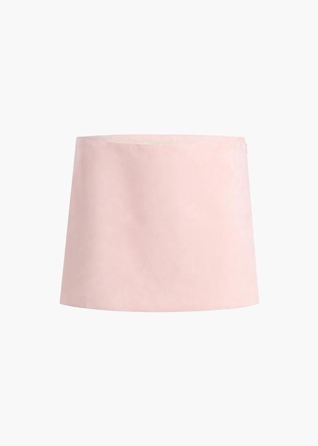 Jett Skirt in Soft Pink Suede Product Image