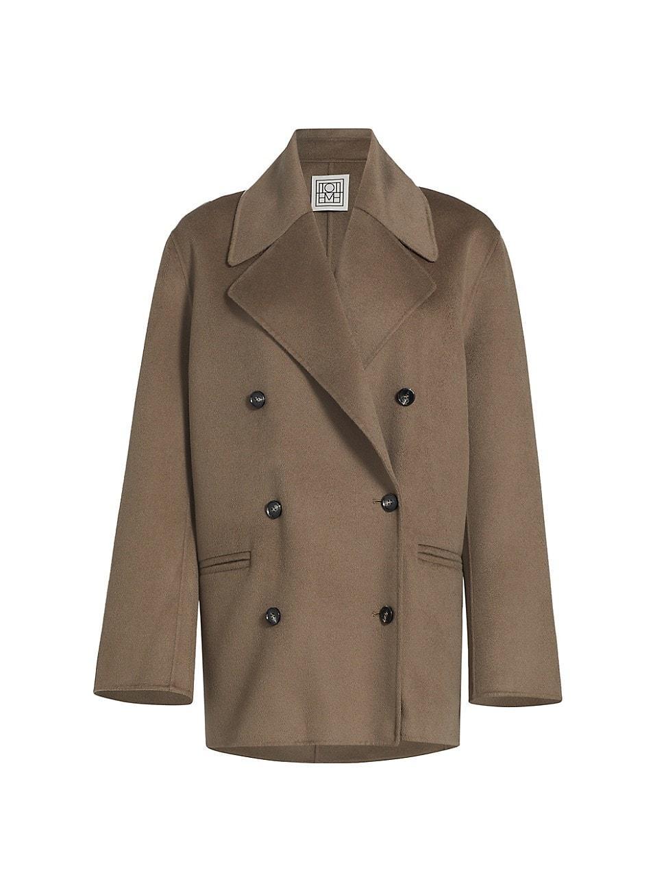 Womens Wool Doubl Short Peacoat Product Image