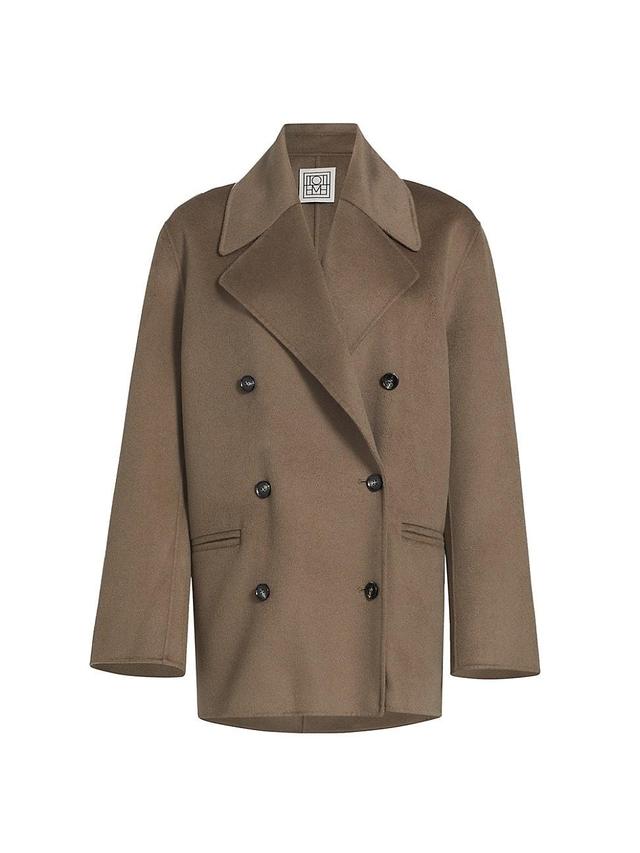 Womens Wool Doubl Short Peacoat Product Image