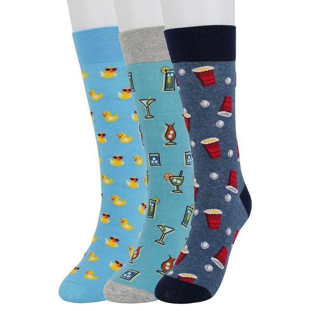 Mens Sonoma Goods For Life 3-pack Mixed Novelty Socks Product Image