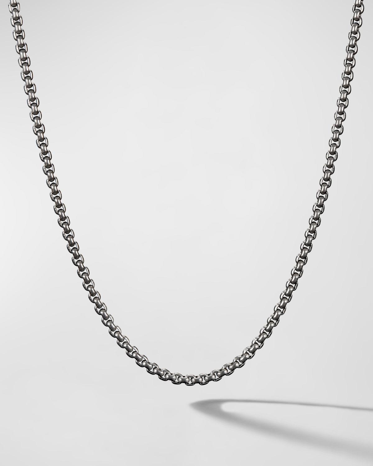 Mens Box Chain Necklace in Grey Titanium, 2.7mm, 18L Product Image