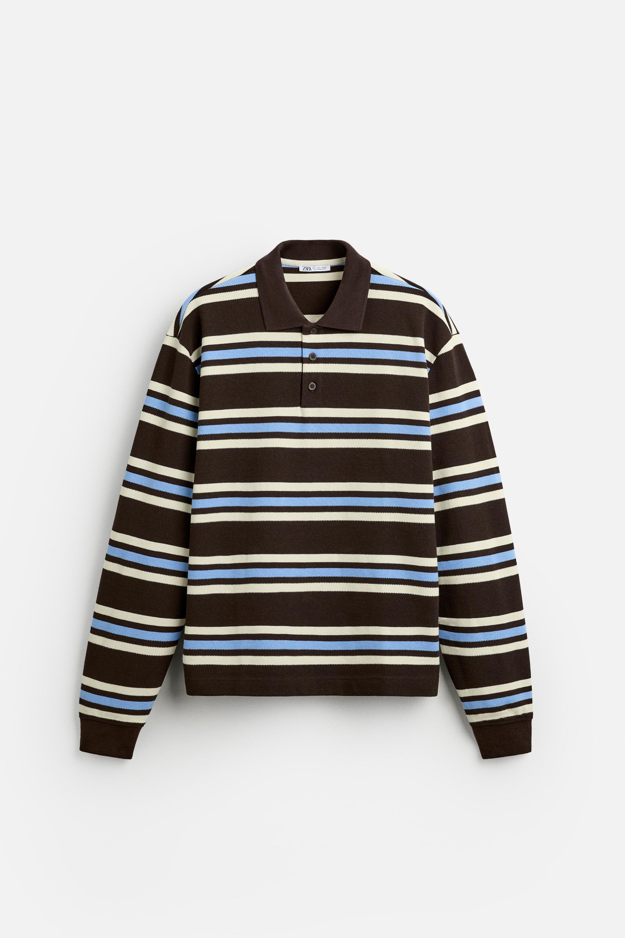 STRIPED PIQUÉ POLO SHIRT Product Image