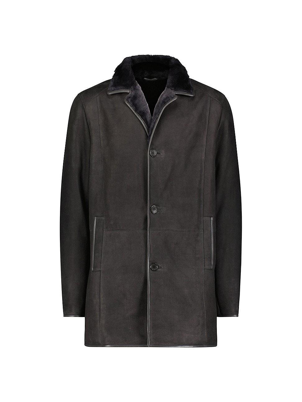 Mens Shearling Lamb Coat Product Image