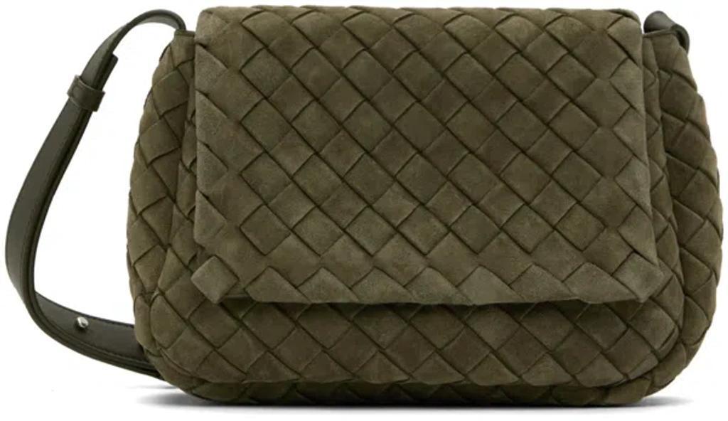 BOTTEGA VENETA Khaki Small Cobble Messenger Bag In 3352 Camping/kaki-si Product Image