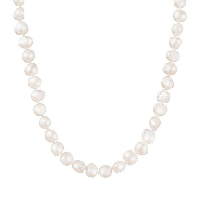 14k Gold Baroque Freshwater Cultured Pearl Necklace, Womens White Product Image