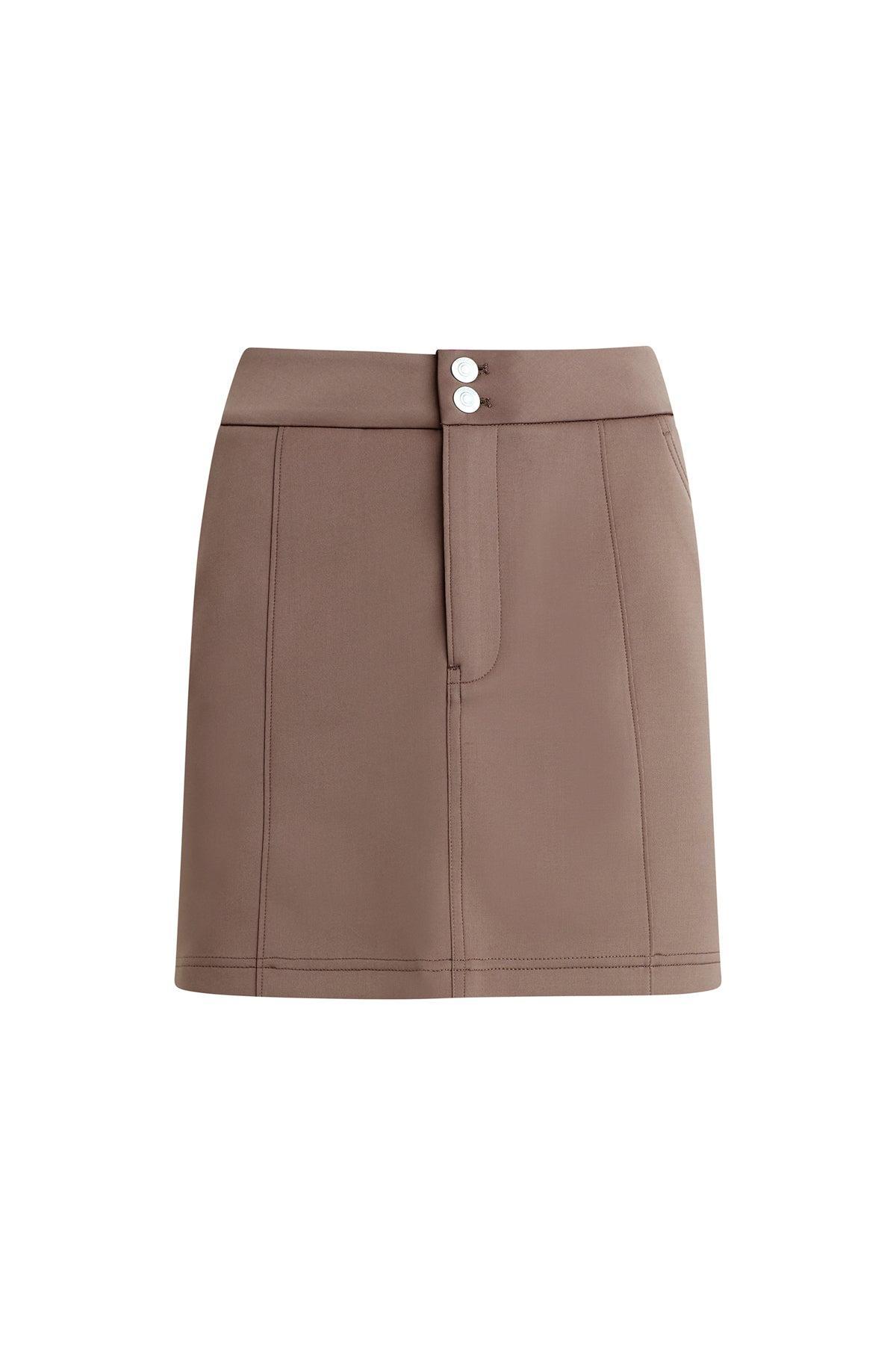 Seamed Mini Skirt Female Product Image