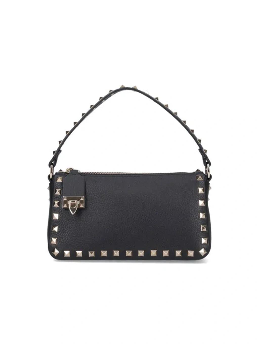 Rockstud Small Shoulder Bag In Black Product Image