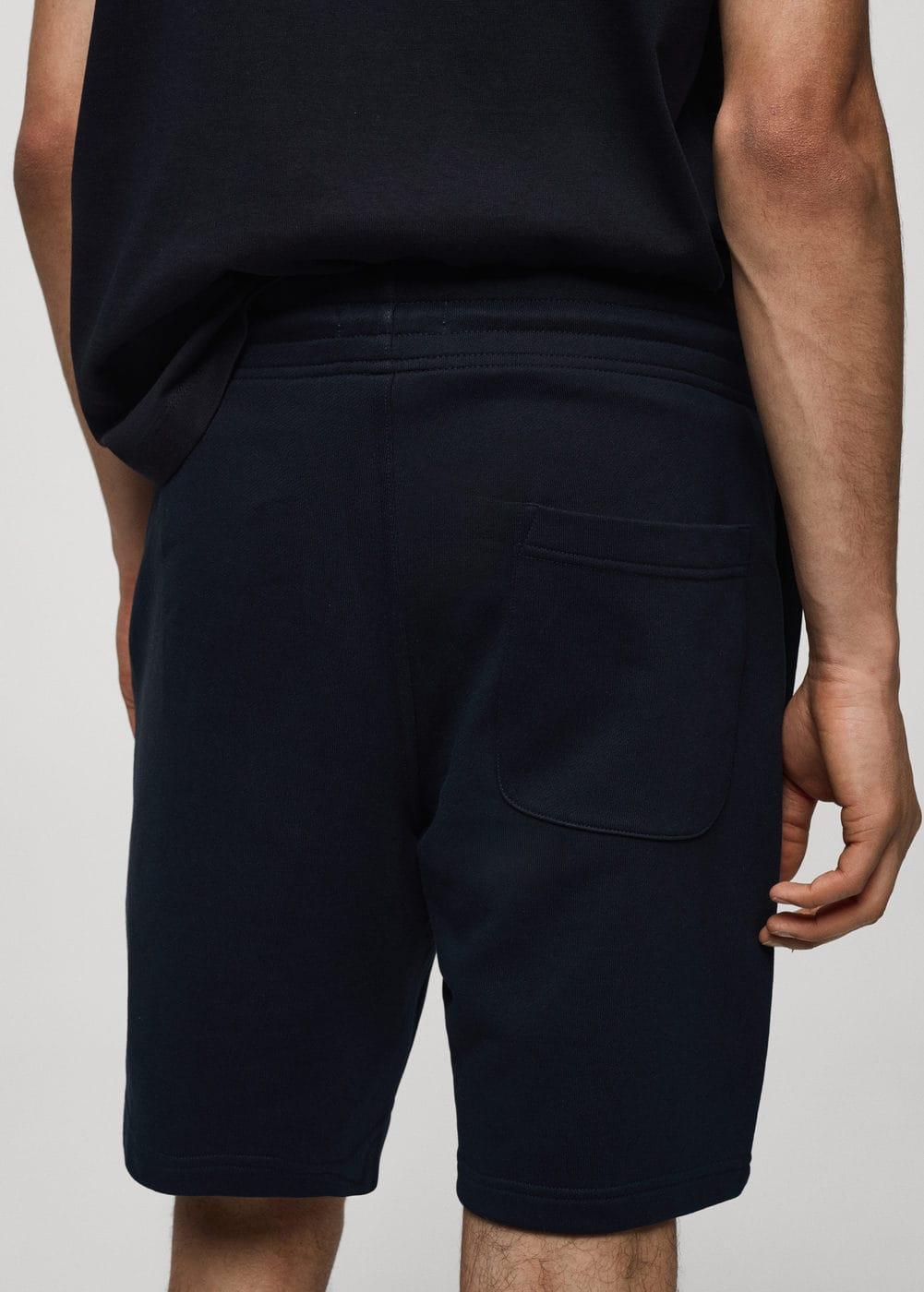 MANGO MAN - Jogger cotton Bermuda shorts dark navyMen Product Image