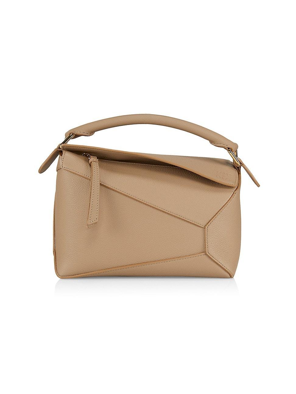 Small Puzzle Edge Leather Shoulder Bag Product Image