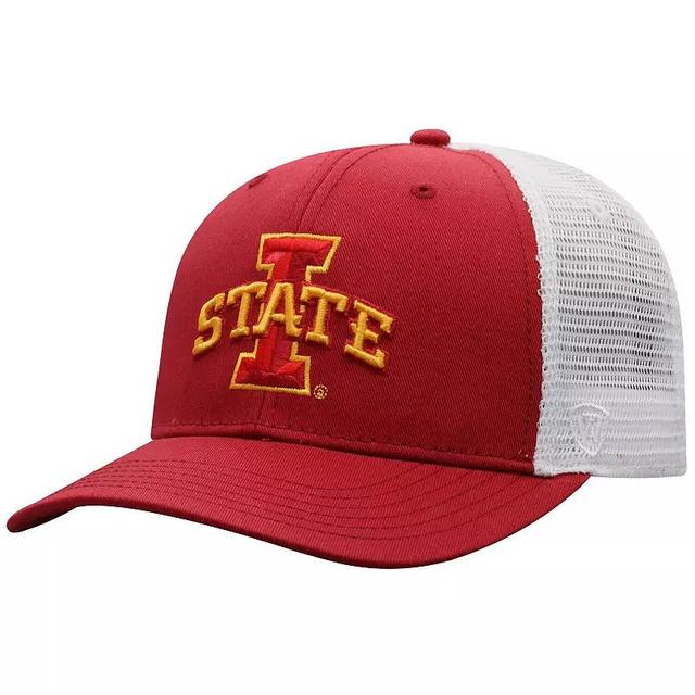 Mens Top of the World Cardinal/White Iowa State Cyclones Trucker Snapback Hat Product Image