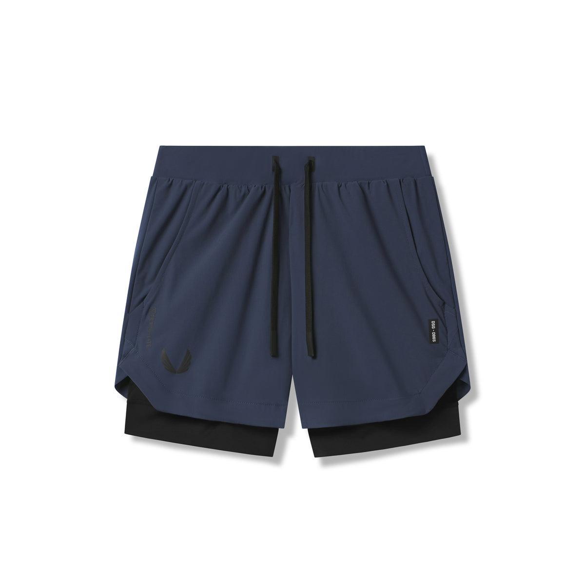 0865. Tetra-Lite™ 5" Liner Short - Navy "Wings"/Black Product Image