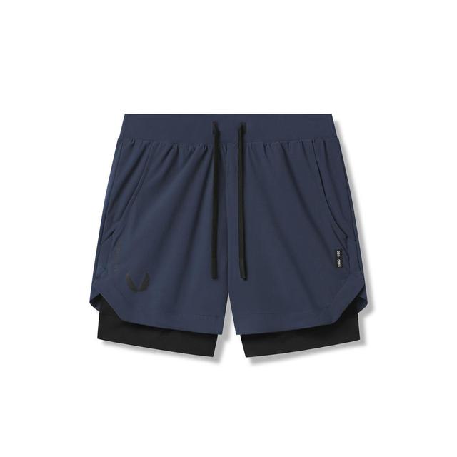 0865. Tetra-Lite™ 5" Liner Short - Navy "Wings"/Black Product Image