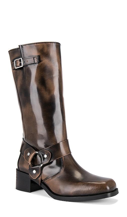 ALOHAS Rocky Leather Moto Boot Womens at Urban Outfitters Product Image