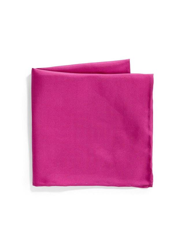 Saks Fifth Avenue Mens Twill Silk Pocket Square - Light Pink Product Image