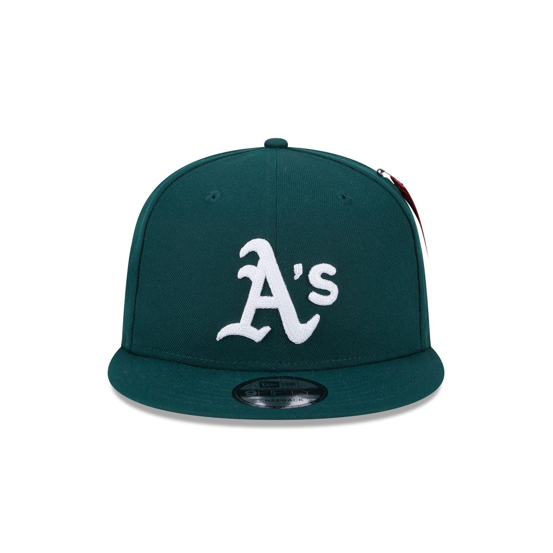 Alpha Industries x Oakland Athletics Green 9FIFTY Snapback Hat Male Product Image