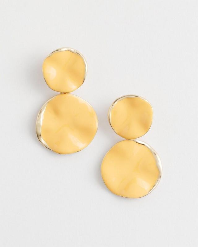 No Droop Orange Round Drop Earrings   Chico's - Mango Sorbet - Women Product Image