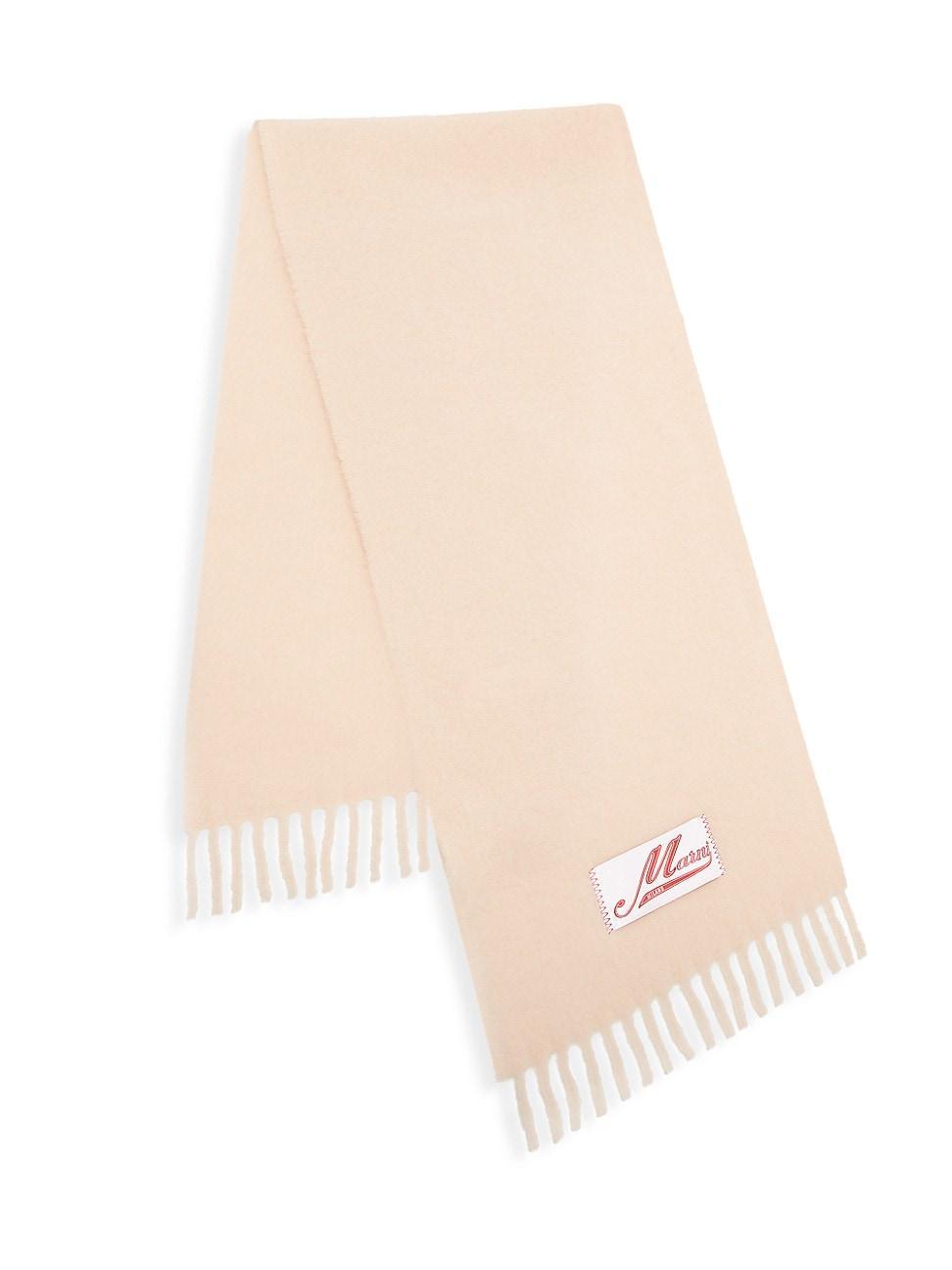 Mens Logo Patch Alpaca-Blend Scarf Product Image