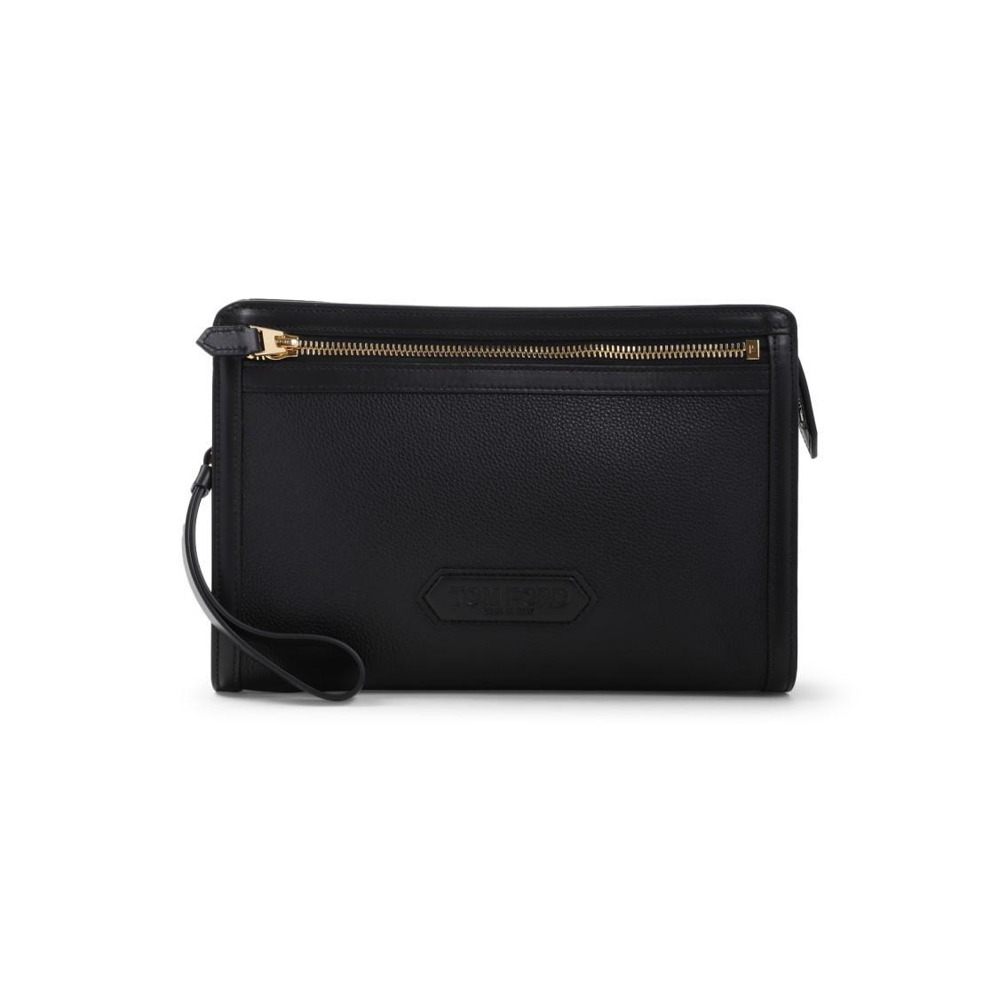 Calf Leather Pouch In Black Product Image