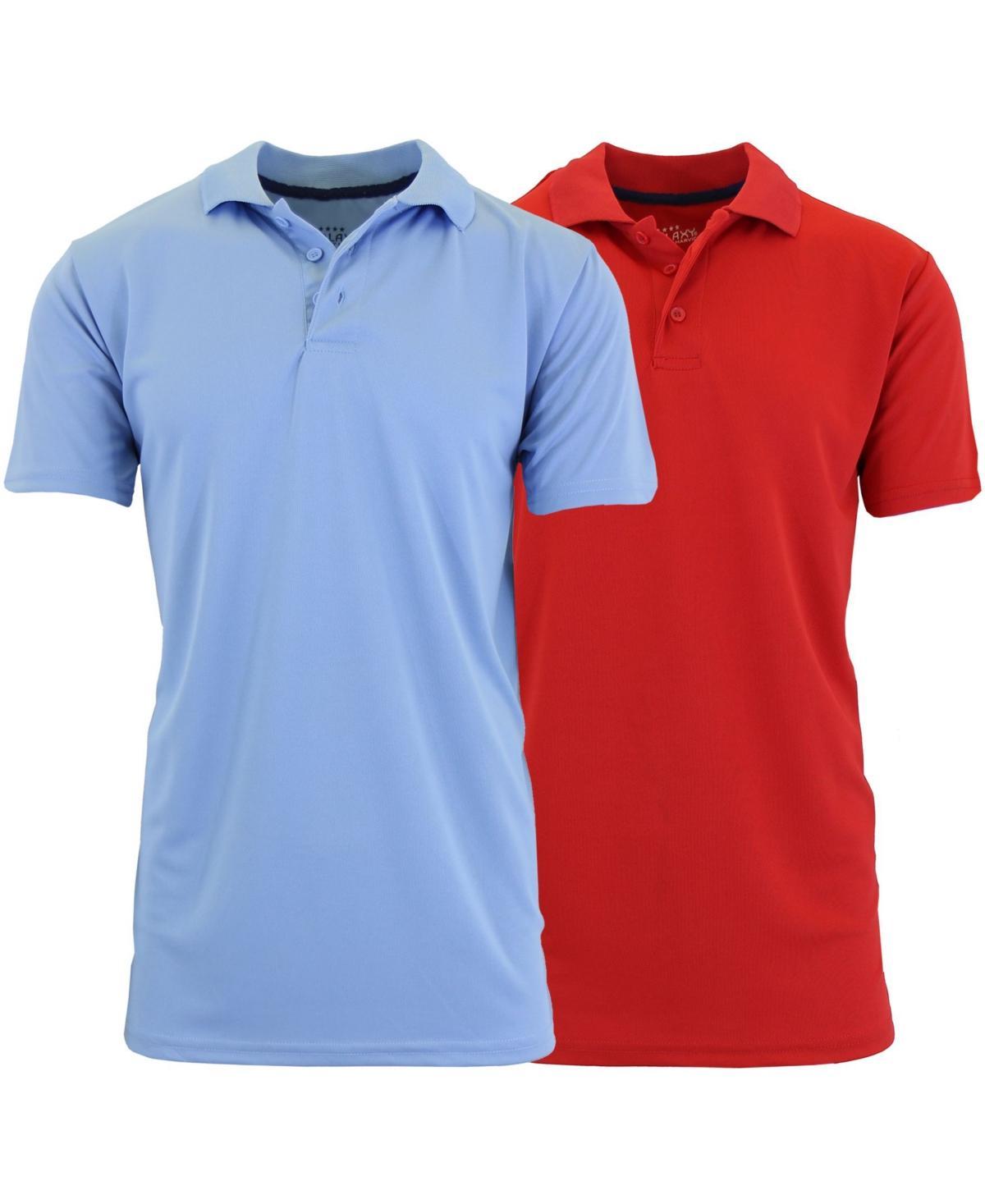 Galaxy By Harvic Mens Tag less Dry-Fit Moisture-Wicking Polo Shirt, Pack of 2 Product Image