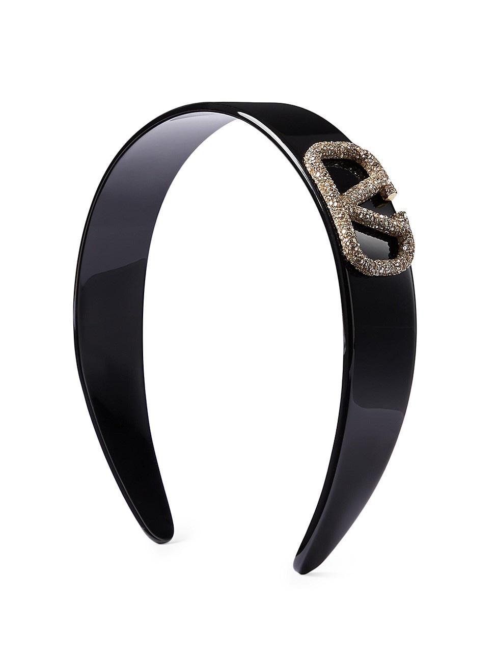 Womens VLogo Signature Resin, Metal and Swarovski Crystal Hairband Product Image