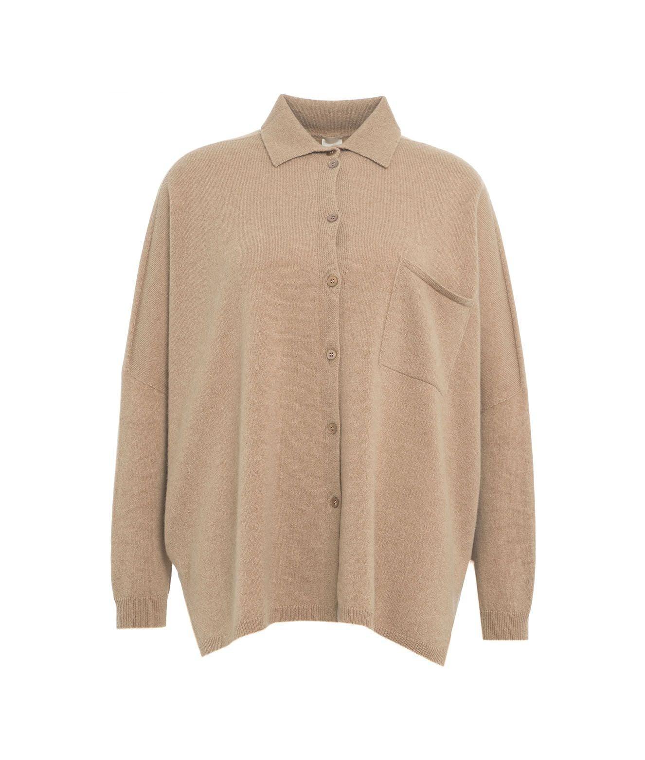 Knit shirt in cashmere  Product Image