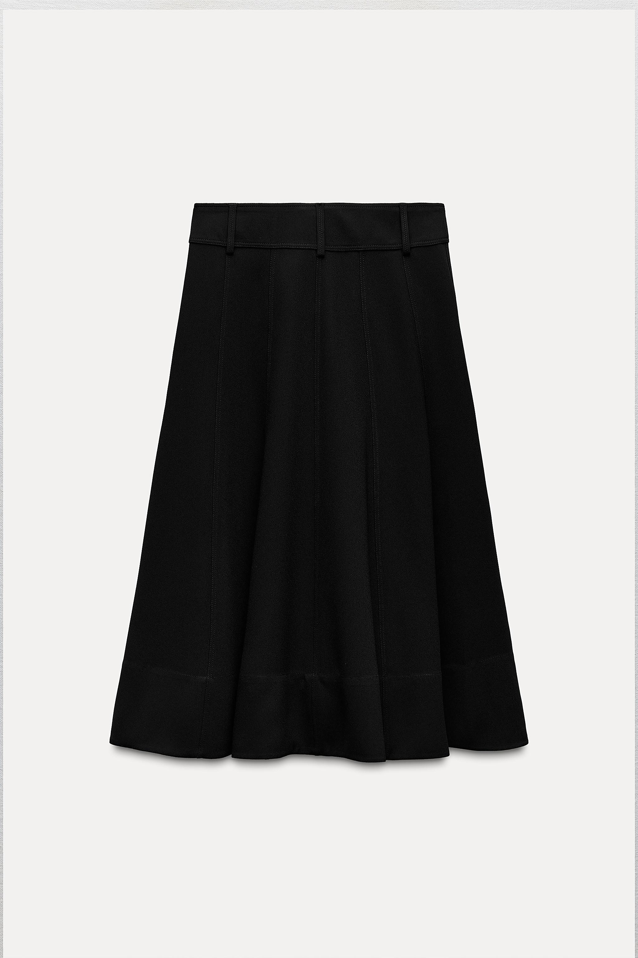 GODET PLEAT MIDI SKIRT ZW COLLECTION Product Image